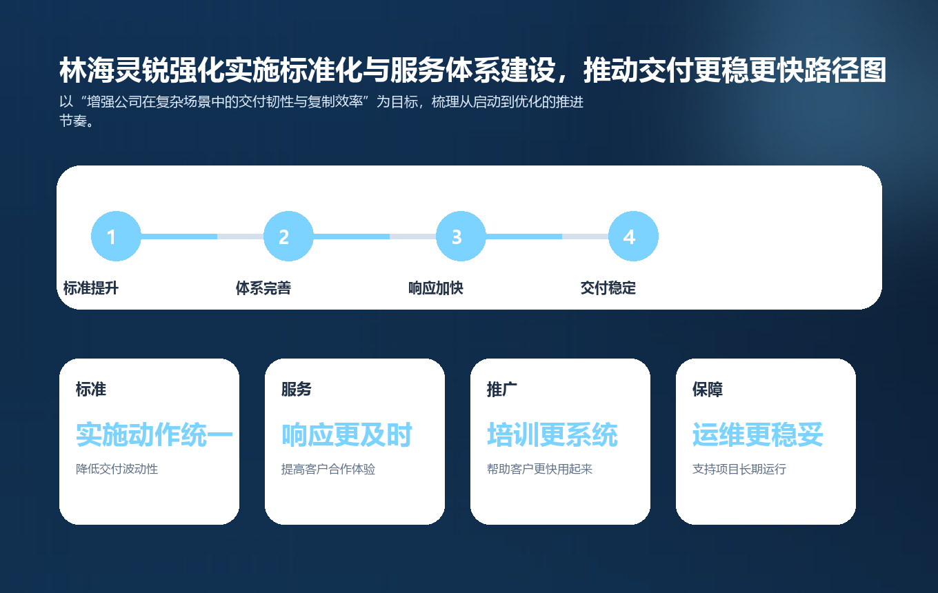 林海灵锐强化实施标准化与服务体系建设，推动交付更稳更快路径图